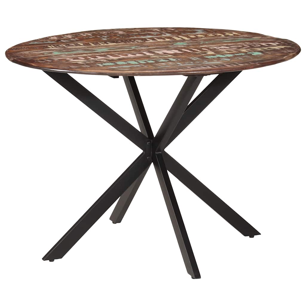 Esstisch Ø110x78 cm Altholz Massiv und Stahl
