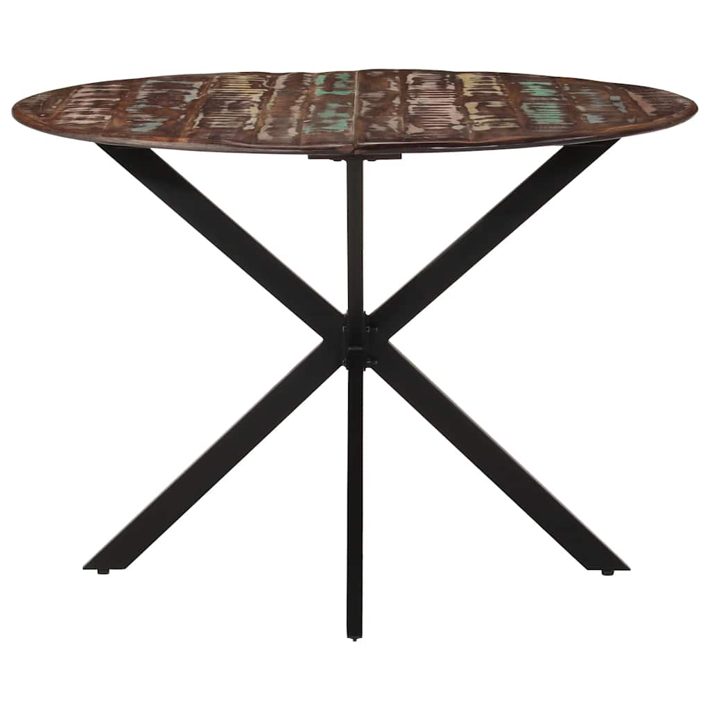 Esstisch Ø110x78 cm Altholz Massiv und Stahl
