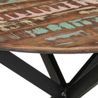 Esstisch Ø110x78 cm Altholz Massiv und Stahl
