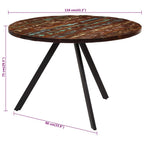 Esstisch 110x75 cm Altholz Massivholz