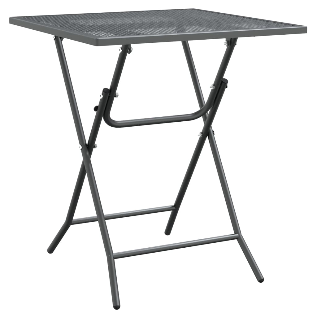 Gartentisch 60x60x72 cm Streckmetall Anthrazit
