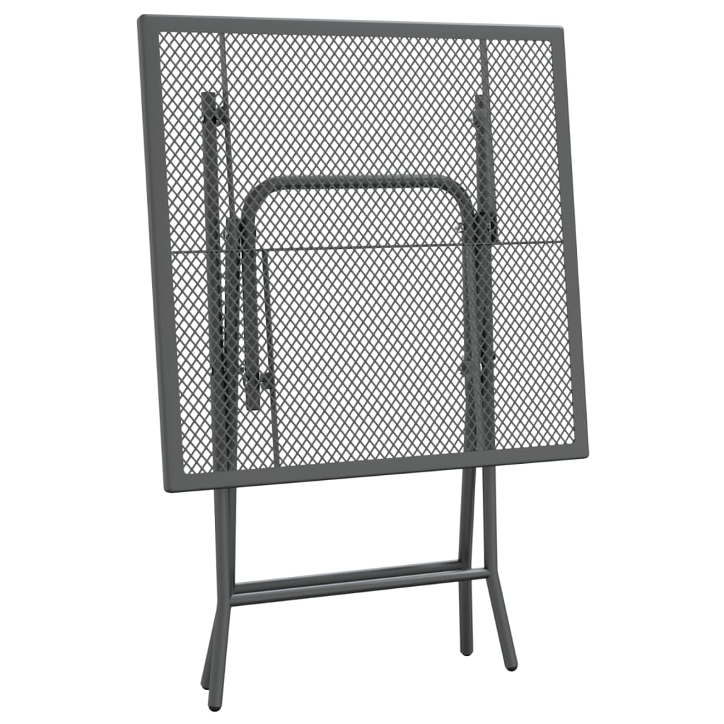 Gartentisch 60x60x72 cm Streckmetall Anthrazit