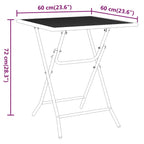 Gartentisch 60x60x72 cm Streckmetall Anthrazit