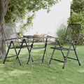 Gartentisch 60x60x72 cm Streckmetall Anthrazit