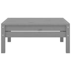 9-tlg. Garten-Lounge-Set Grau Kiefer Massivholz