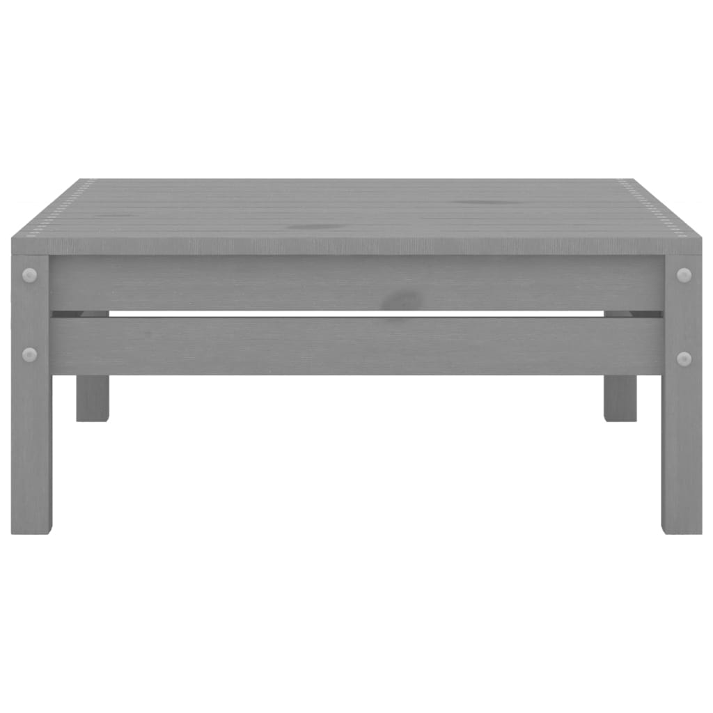 9-tlg. Garten-Lounge-Set Grau Kiefer Massivholz