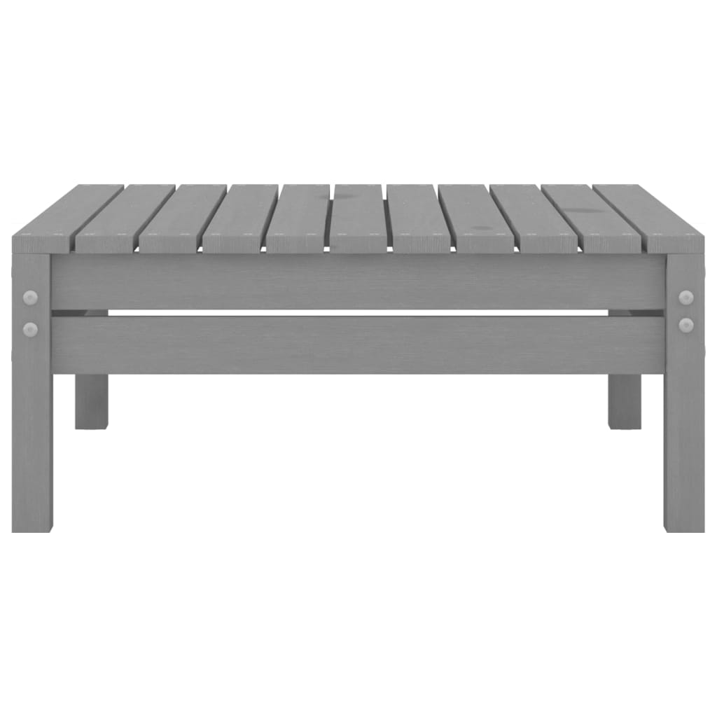 9-tlg. Garten-Lounge-Set Grau Kiefer Massivholz