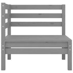 3-tlg. Garten-Lounge-Set Grau Massivholz Kiefer