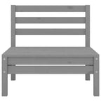 4-tlg. Garten-Lounge-Set Grau Massivholz Kiefer