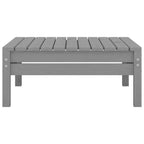 4-tlg. Garten-Lounge-Set Grau Massivholz Kiefer