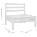 4-tlg. Garten-Lounge-Set Massivholz Kiefer Weiß