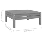 5-tlg. Garten-Lounge-Set Massivholz Kiefer Grau