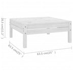 8-tlg. Garten-Lounge-Set Massivholz Kiefer Weiß