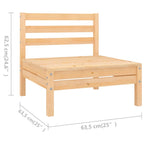 5-tlg. Garten-Lounge-Set Massivholz Kiefer
