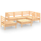 6-tlg. Garten-Lounge-Set Kiefer Massivholz