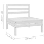 7-tlg. Garten-Lounge-Set Massivholz Kiefer Weiß