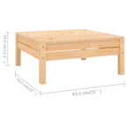 9-tlg. Garten-Lounge-Set Massivholz Kiefer