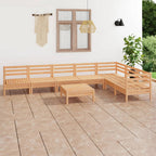 8-tlg. Garten-Lounge-Set Massivholz Kiefer