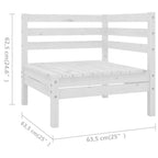 7-tlg. Garten-Lounge-Set Massivholz Kiefer Weiß