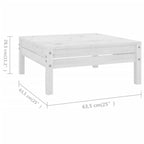 8-tlg. Garten-Lounge-Set Massivholz Kiefer Weiß