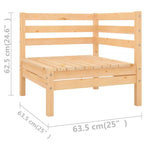 13-tlg. Garten-Lounge-Set Massivholz Kiefer