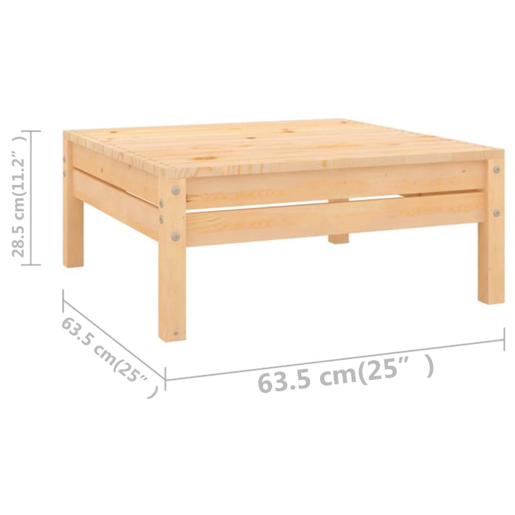 12-tlg. Garten-Lounge-Set Massivholz Kiefer