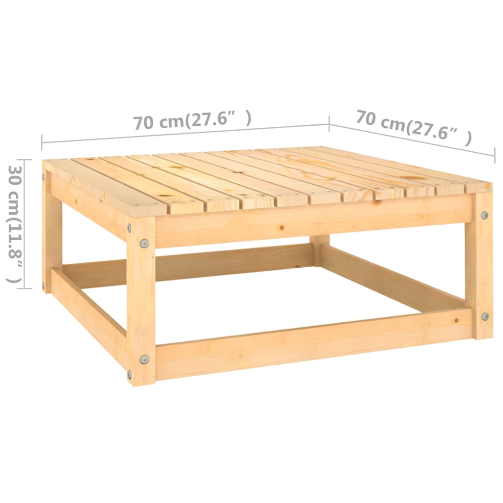 8-tlg. Garten-Lounge-Set mit Kissen Massivholz Kiefer
