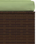 3-Sitzer-Sofa mit Kissen Braun Poly Rattan