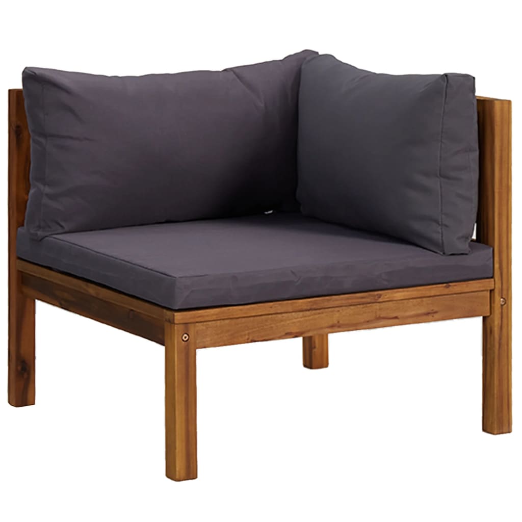 9-tlg. Garten-Lounge-Set mit Kissen Massivholz Akazie