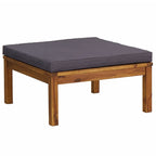 10-tlg. Garten-Lounge-Set mit Auflage Massivholz Akazie