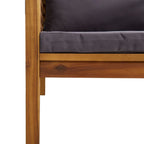 7-tlg. Garten-Lounge-Set mit Auflage Massivholz Akazie
