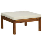 6-tlg. Garten-Lounge-Set mit Creme Kissen Massivholz Akazie