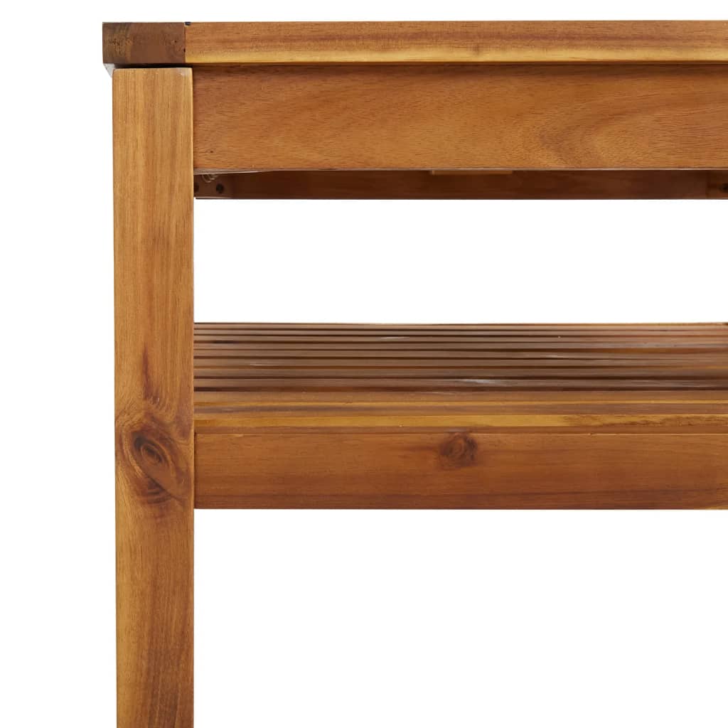 9-tlg. Garten-Lounge-Set mit Creme Kissen Massivholz Akazie