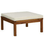10-tlg. Garten-Lounge-Set mit Creme Kissen Massivholz Akazie
