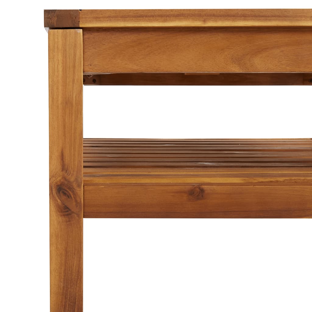 12-tlg. Garten-Lounge-Set mit Creme Kissen Massivholz Akazie