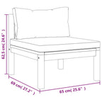 12-tlg. Garten-Lounge-Set mit Creme Kissen Massivholz Akazie