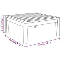 3-tlg. Garten-Lounge-Set mit Cremeweißen Kissen Massivholz Akazie