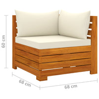 3-Sitzer-Gartensofa mit Kissen Massivholz Akazie