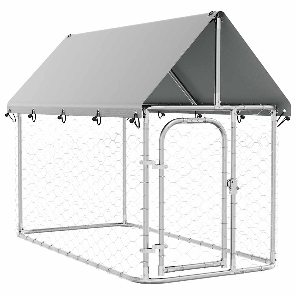 Outdoor-Hundezwinger mit Dach 200x100x150 cm