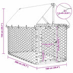 Outdoor-Hundezwinger mit Dach 200x100x150 cm