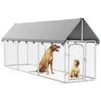 Outdoor-Hundezwinger mit Dach 400x100x150 cm