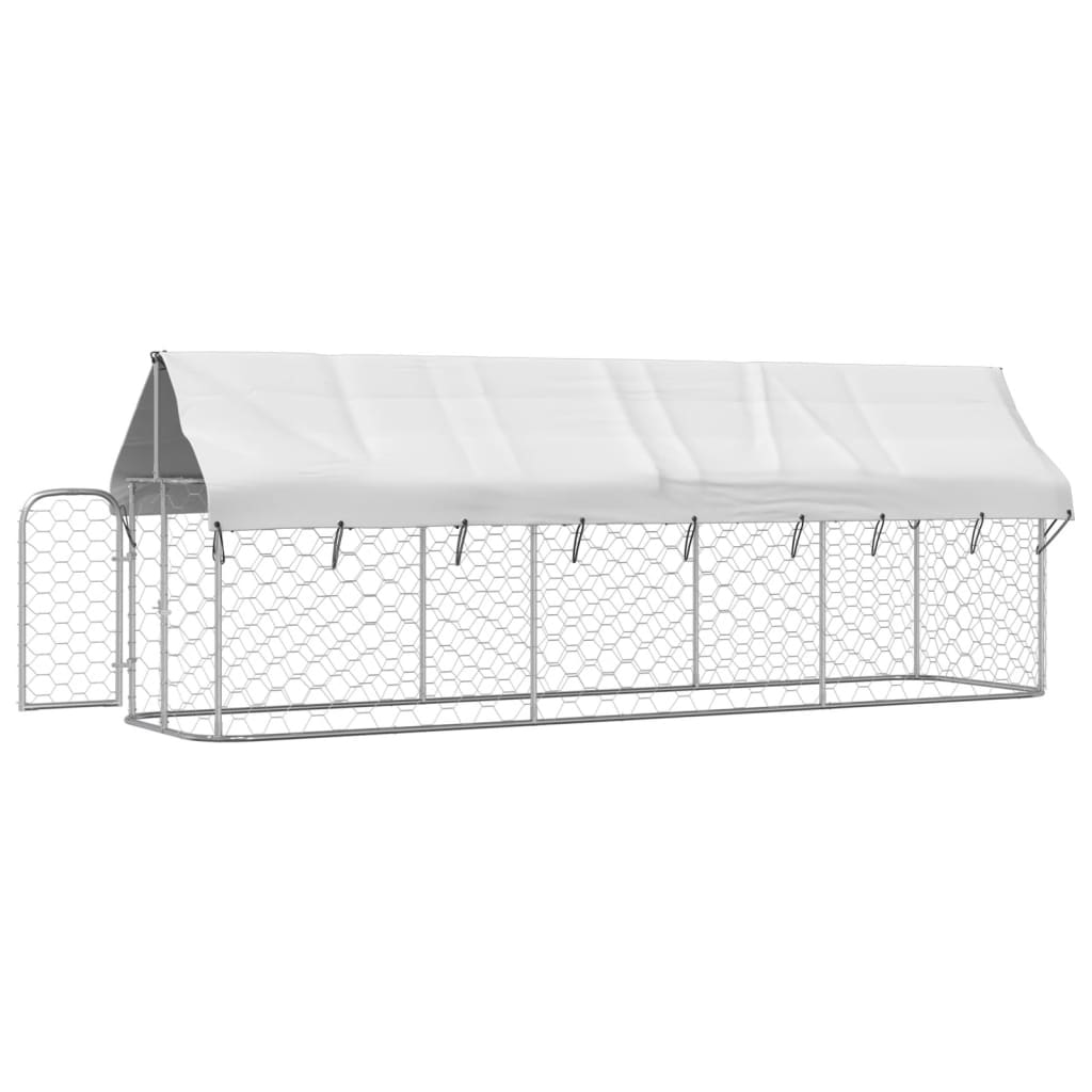 Outdoor-Hundezwinger mit Dach 400x100x150 cm