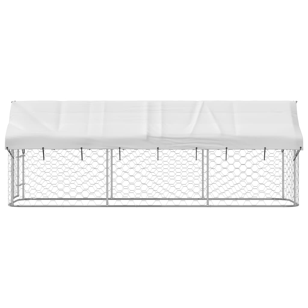 Outdoor-Hundezwinger mit Dach 400x100x150 cm