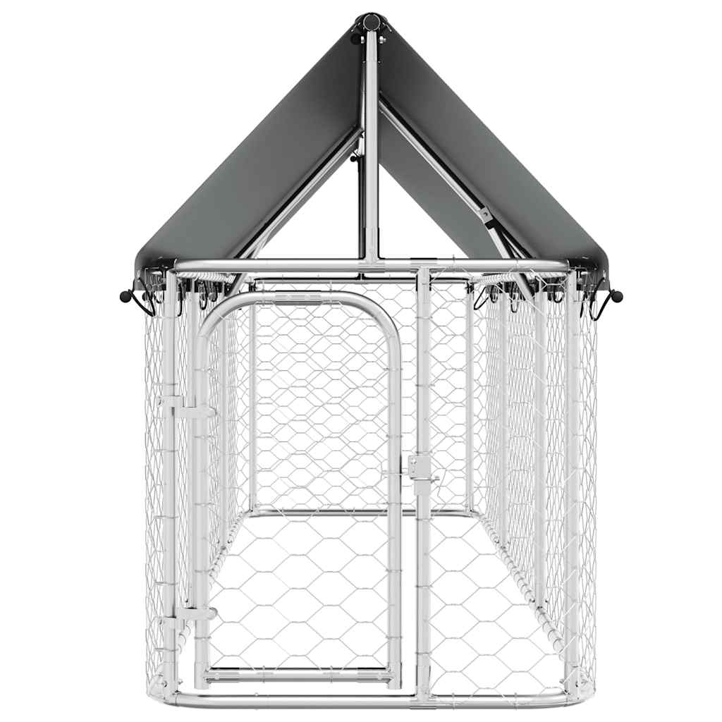 Outdoor-Hundezwinger mit Dach 400x100x150 cm