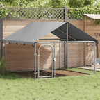 Outdoor-Hundezwinger mit Dach 200x200x150 cm