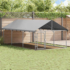 Outdoor-Hundezwinger mit Dach 400x200x150 cm