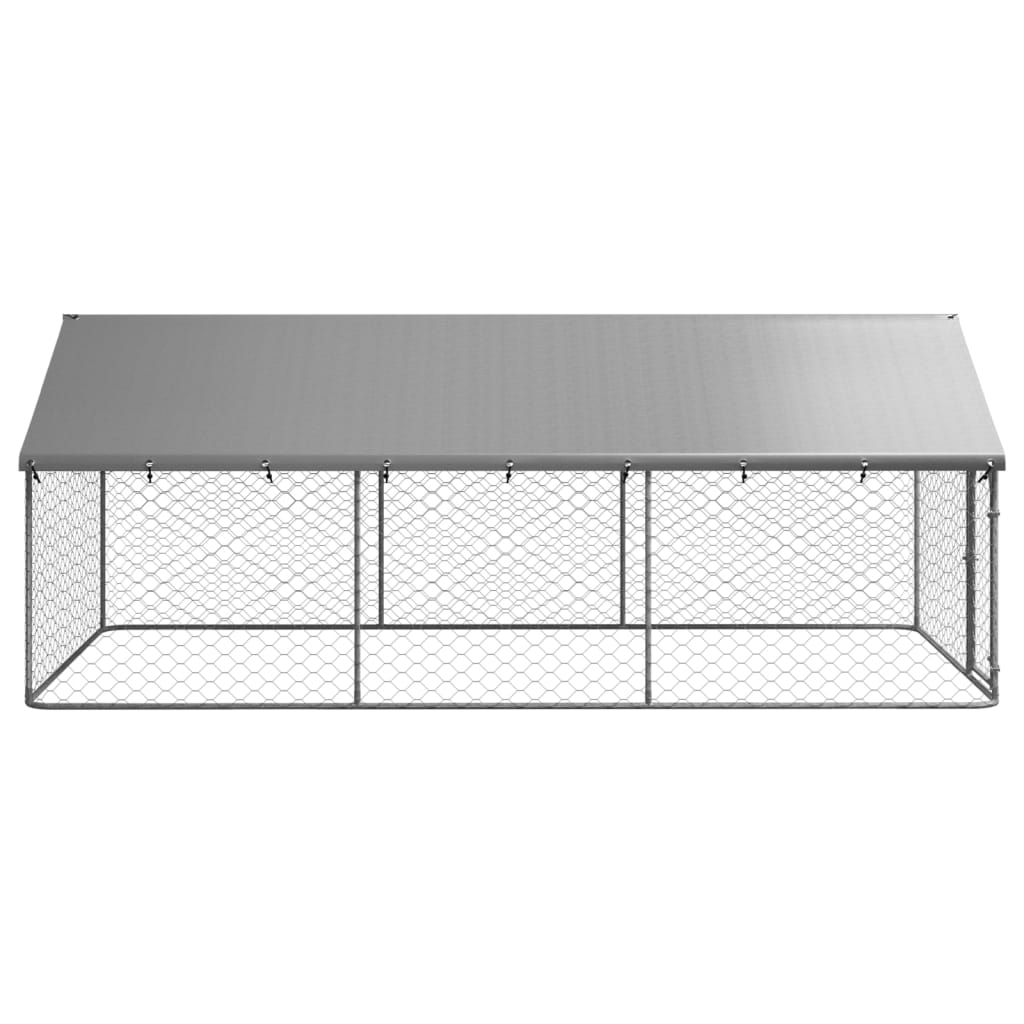 Outdoor-Hundezwinger mit Dach 400x200x150 cm