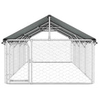 Outdoor-Hundezwinger mit Dach 400x200x150 cm