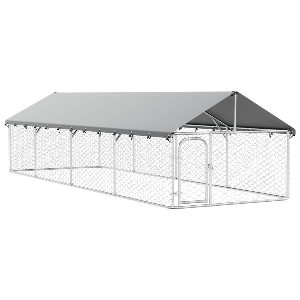 Outdoor-Hundezwinger mit Dach 600x200x150 cm