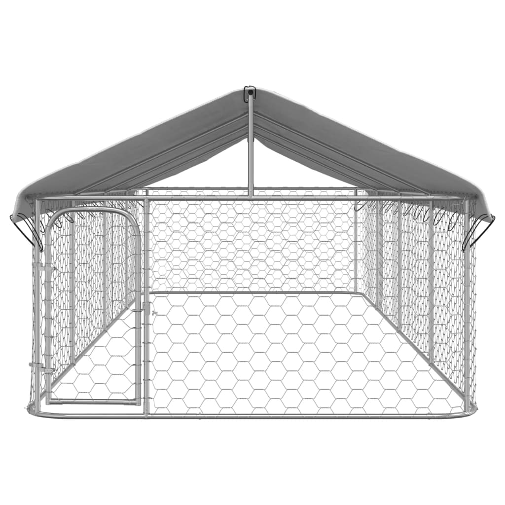 Outdoor-Hundezwinger mit Dach 600x200x150 cm